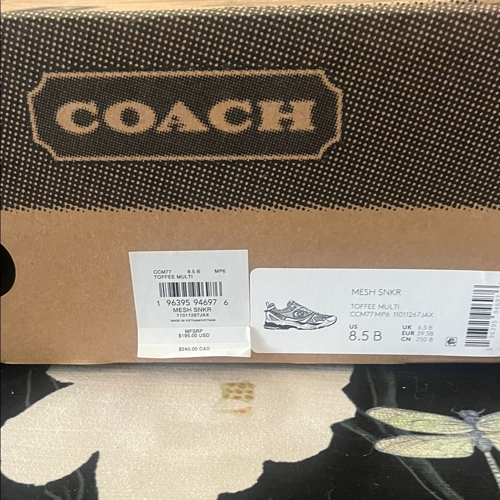 Coach Metallic Silver and Orange Sneakers - Picture 8 of 8